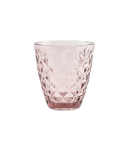 New Glas 22cl roze Prisma - set/4 Glazen & Karaffen