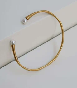 Clearance Gouden armband Eclat met witte parel DAMES Armbanden