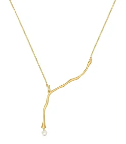 DAMES Joidart Gouden ketting Eclat met witte parel