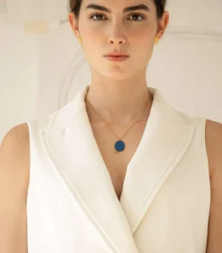 Gouden ketting Miró Jewelry blauw DAMES Halskettingen