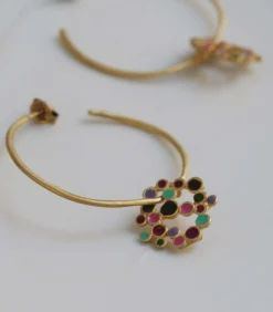 Hot Gouden oorbellen Candy Colours DAMES Oorbellen