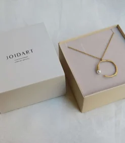 DAMES Joidart Gouden ronde ketting Eclat met witte parel