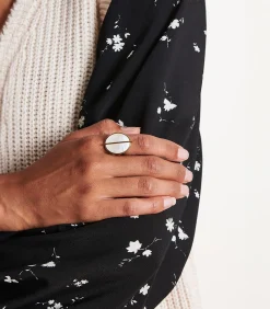 DAMES La Fée Maraboutée Gouden ronde ring met parelmoer