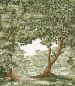 Vliesbehang Bodenham Spring Sage Wanddecoratie