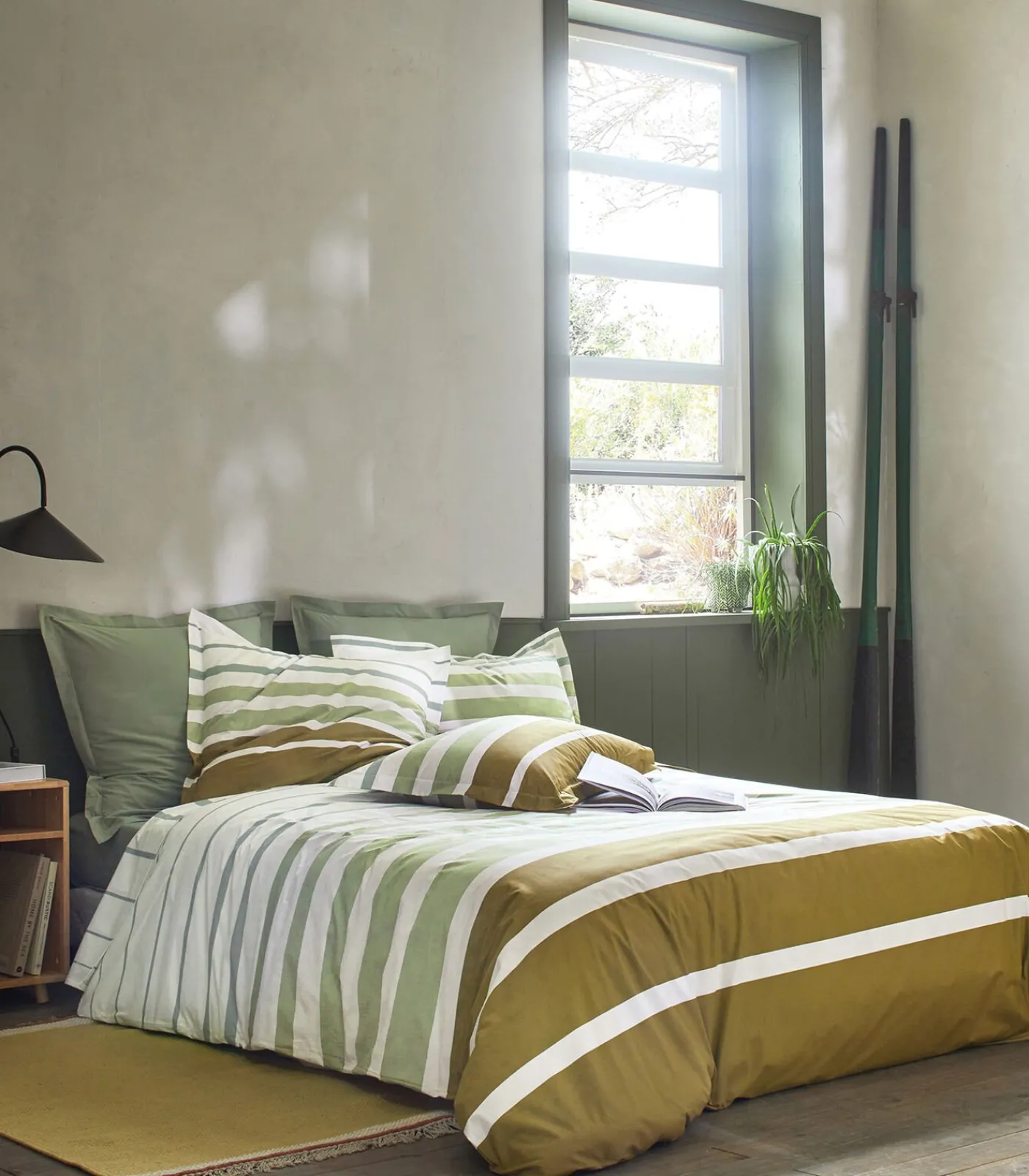 Blanc des Vosges GRAND LARGE Kaki - Kussensloop Perkaal katoen