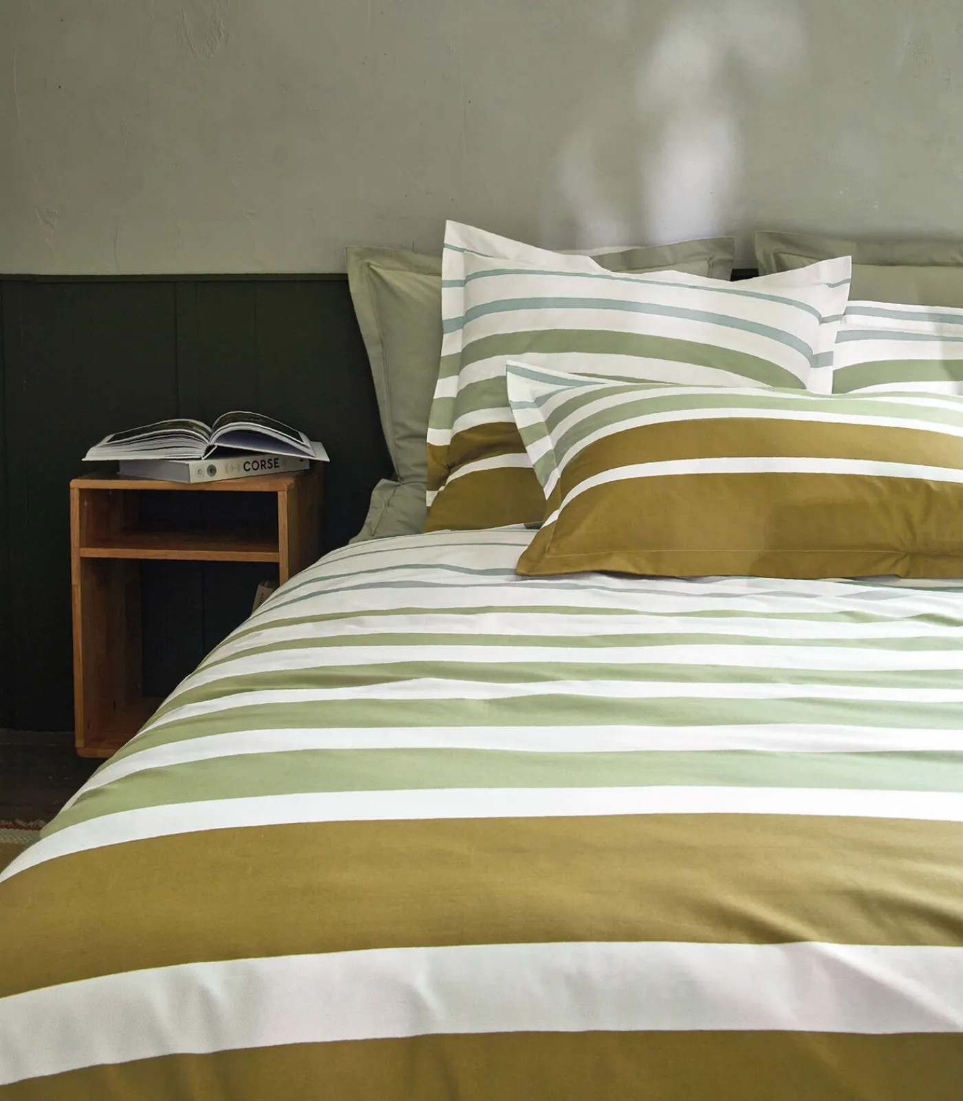 Blanc des Vosges GRAND LARGE Kaki - Kussensloop Perkaal katoen