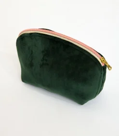 Outlet GRAPHITE LEYLAK Kaki fluwelen pouch DAMES Tassen