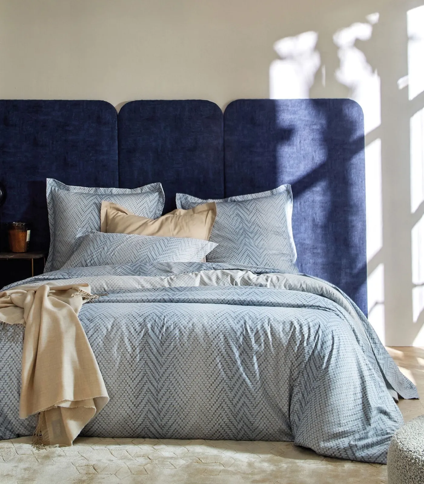 Discount GRAVITY Bleu Céleste - Laken Satijn katoen Lakens