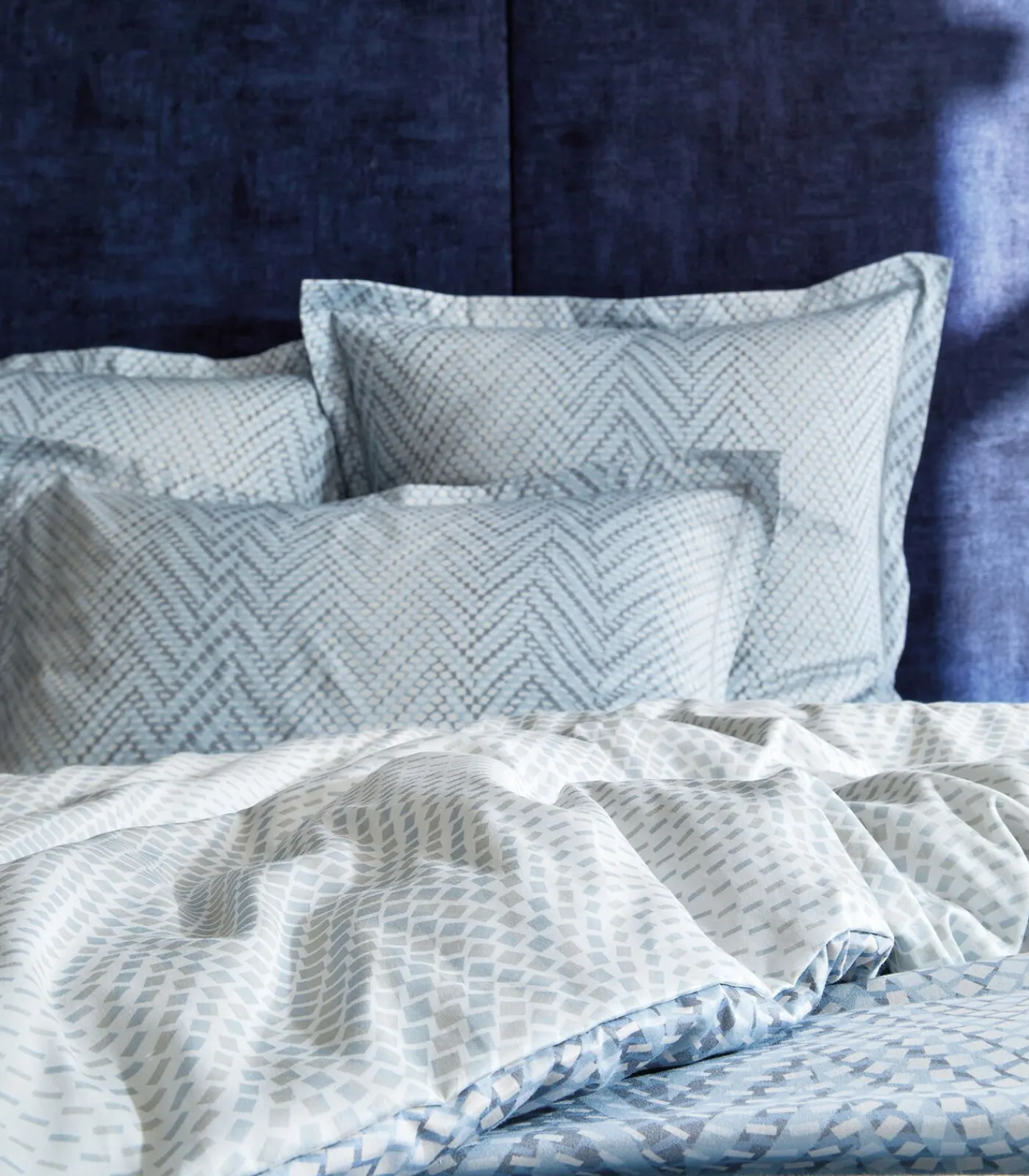 Discount GRAVITY Bleu Céleste - Laken Satijn katoen Lakens