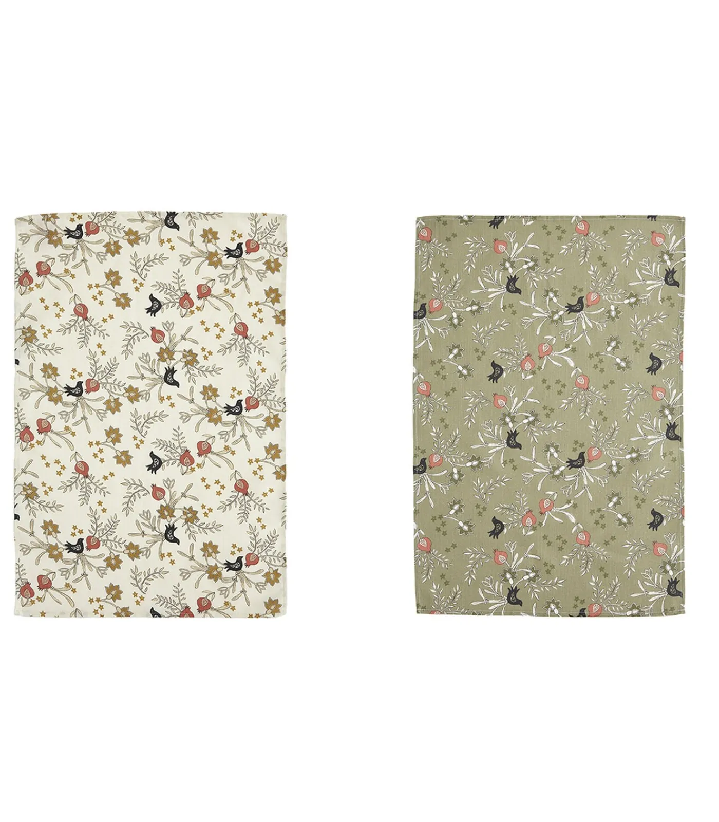 Coucke Grenades - Set van 2 theedoeken in halflinnen