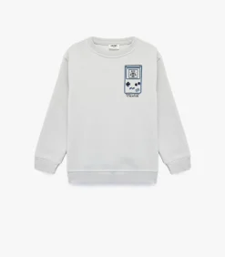 New Grijs Sweatshirt Ronde Hals Lange Mouwen Bedrukt Kinderen Truien & Vesten