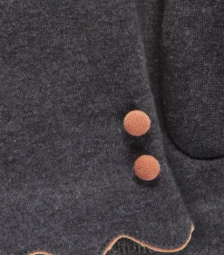 DAMES ISOTONER Grijze festonhandschoenen voor dames