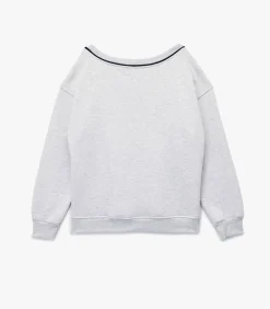 New Grijze Oversized Sweatshirt V-hals Lange Mouwen DAMES Truien & Cardigans