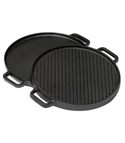 Blackwell Grillplaat BBQ Gietijzer Zwart ø 30 cm - Zonder anti-aanbaklaag 2-Zijdig