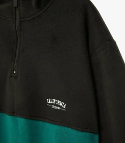 Kinderen Koton Groen Kindersweatshirt Met Kleurblokken En Hoge Kraag