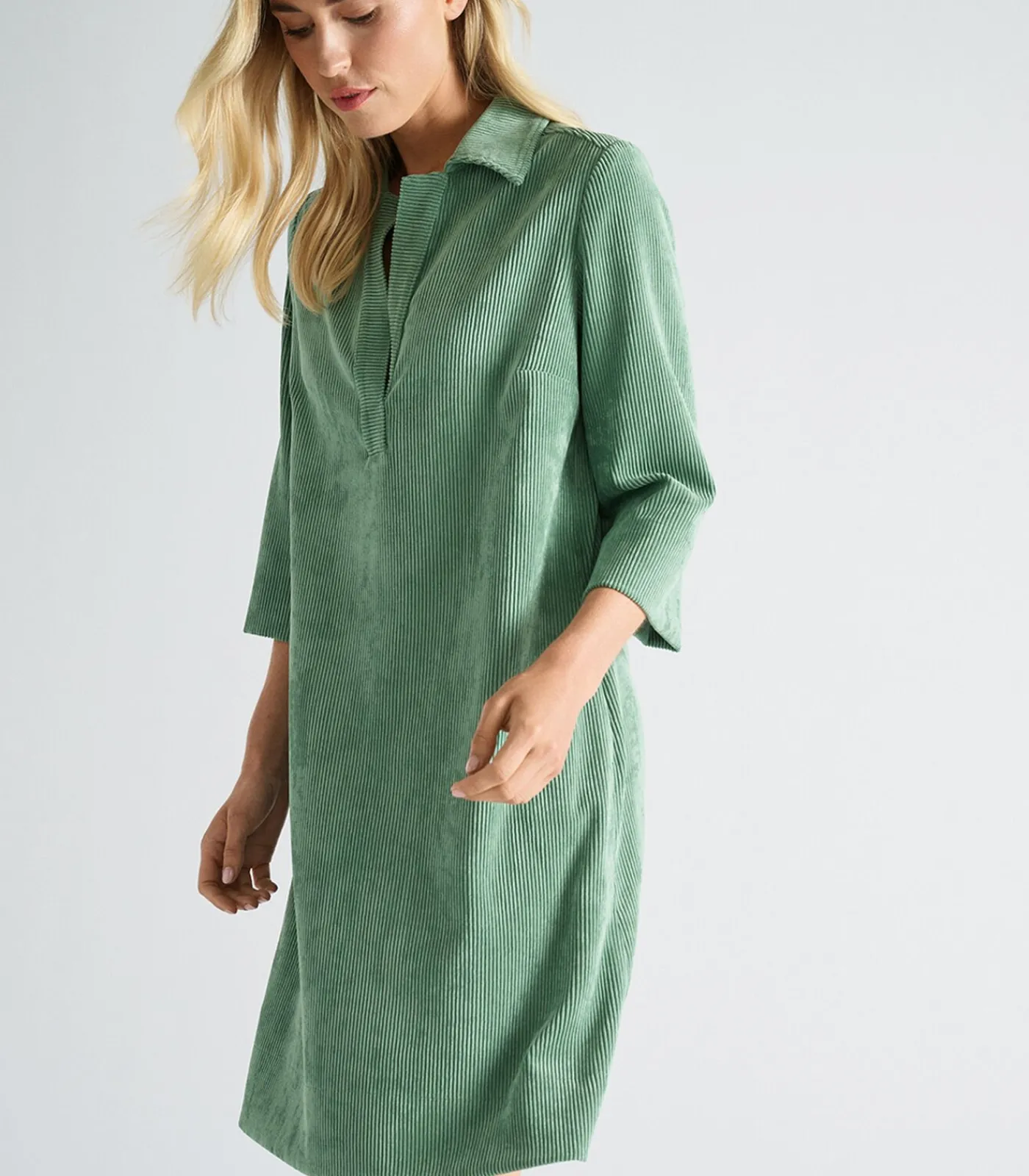 DAMES Marie Méro Groen kleedje in velours