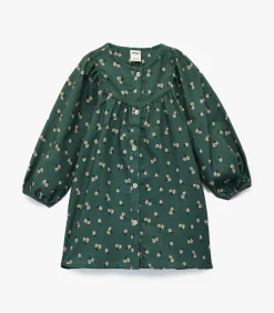 Kinderen Koton Groen Meisjesjurk Katoen Bloemenprint Lange Mouwen