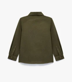 Groene Jongensblouse Lange Mouwen Met Knoopsluiting Kinderen T-Shirts & Polo's