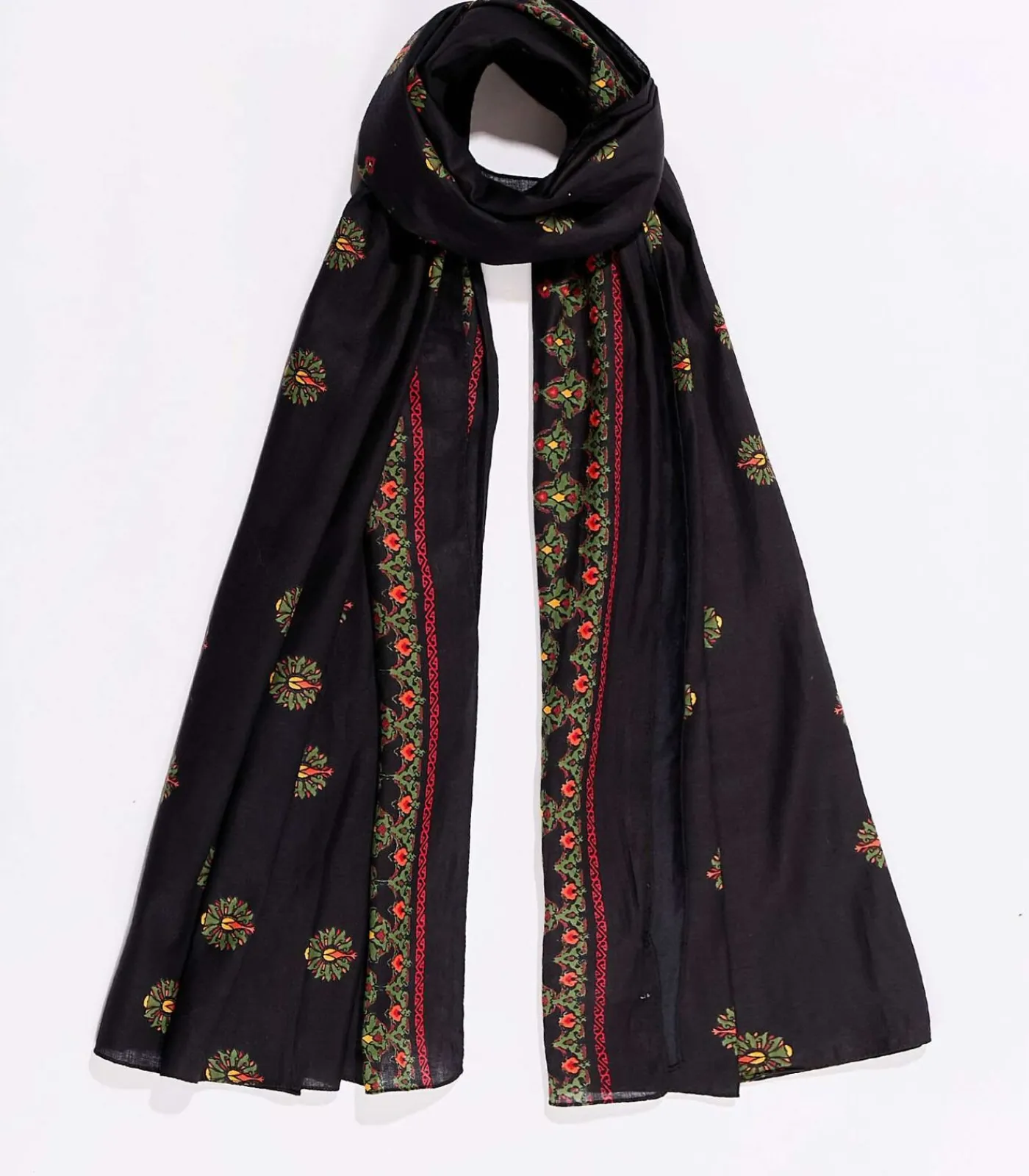 DAMES La Fiancée Grote luchtige katoenen sjaal ABELA