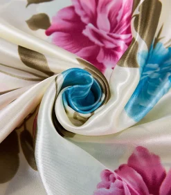 DAMES Alberto Cabale Grote zijden sjaal Flora Zoé