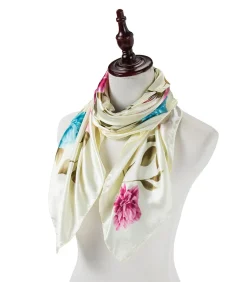 DAMES Alberto Cabale Grote zijden sjaal Flora Zoé
