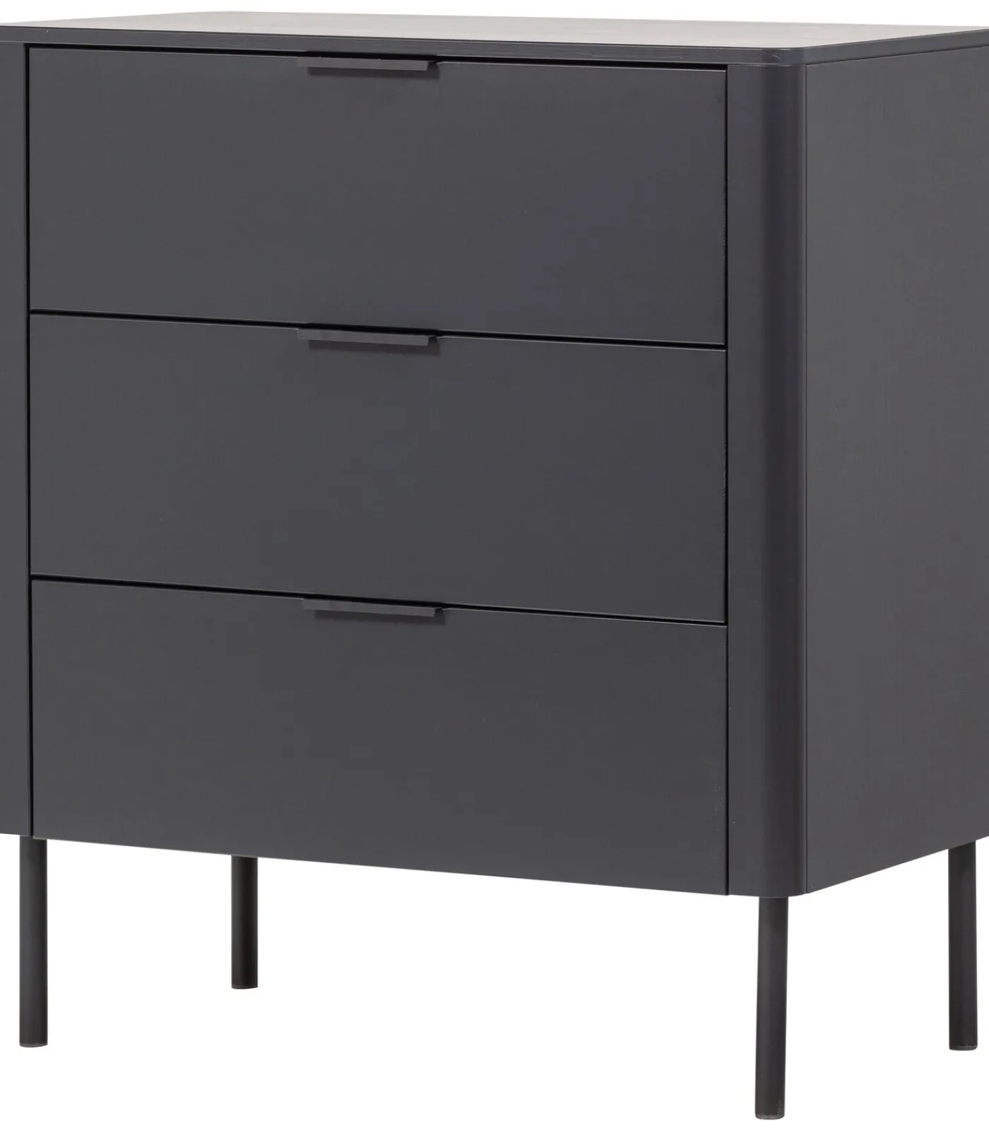 WOOOD Gunnar Ladekast - Grenen - Matzwart - 93x94x52