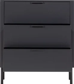 WOOOD Gunnar Ladekast - Grenen - Matzwart - 93x94x52