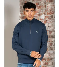 Clearance Half zip sweatshirt - dark airforce light ice bayleaf Heren Truien & Cardigans