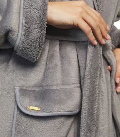 Sale Halflange badjas Supersoft DAMES Badjassen