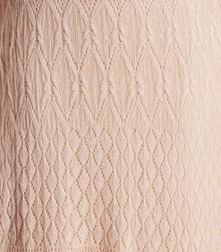 DAMES La Fée Maraboutée Halflange beige gehaakte rok