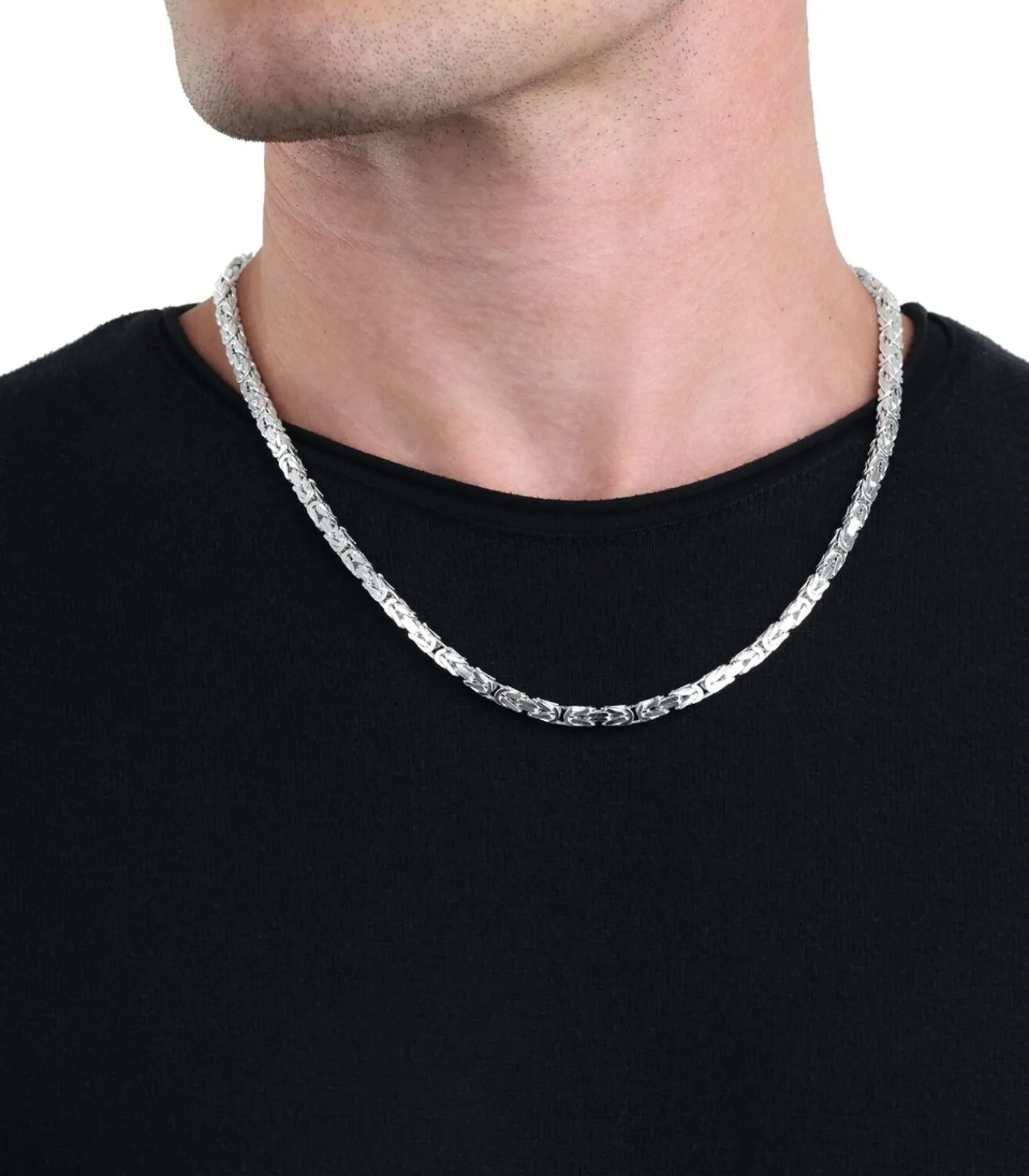 Clearance halsketting voor mannen en vrouwen, unisex, 925 Sterling zilver Heren Kettingen