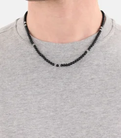 Heren Amor Halsketting voor mannen, roestvrij staal, agaat