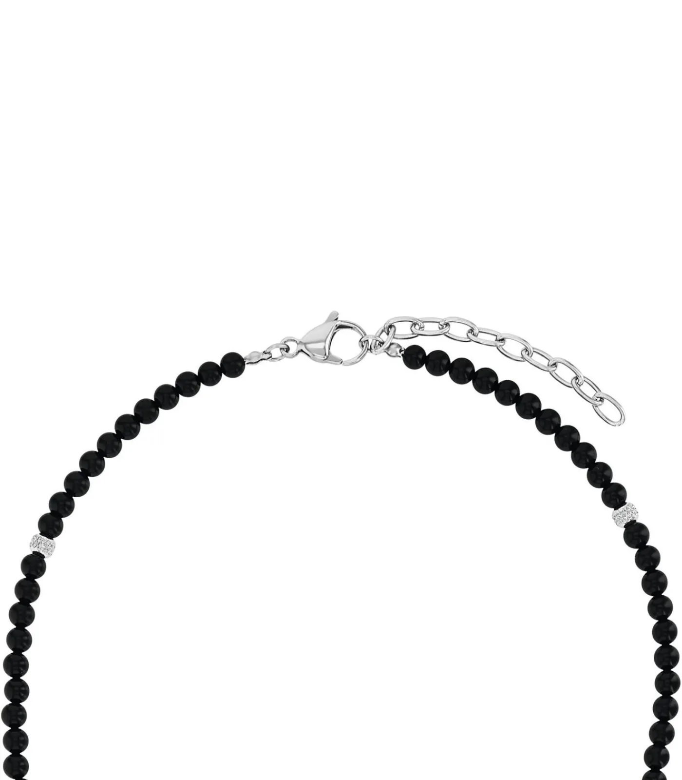 Heren Amor Halsketting voor mannen, roestvrij staal, agaat