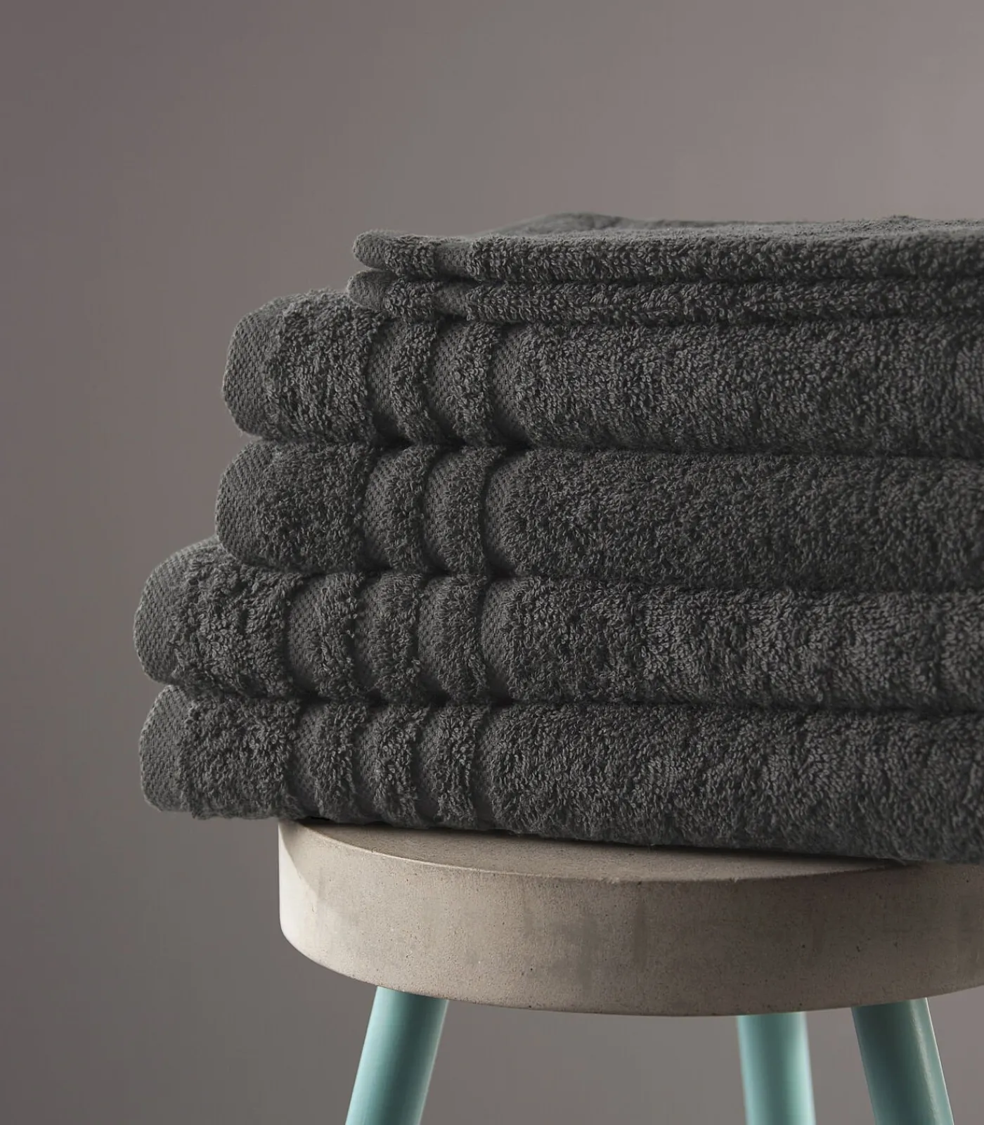 Byrklund Handdoek 70 x 140 Antraciet - 6 stuks