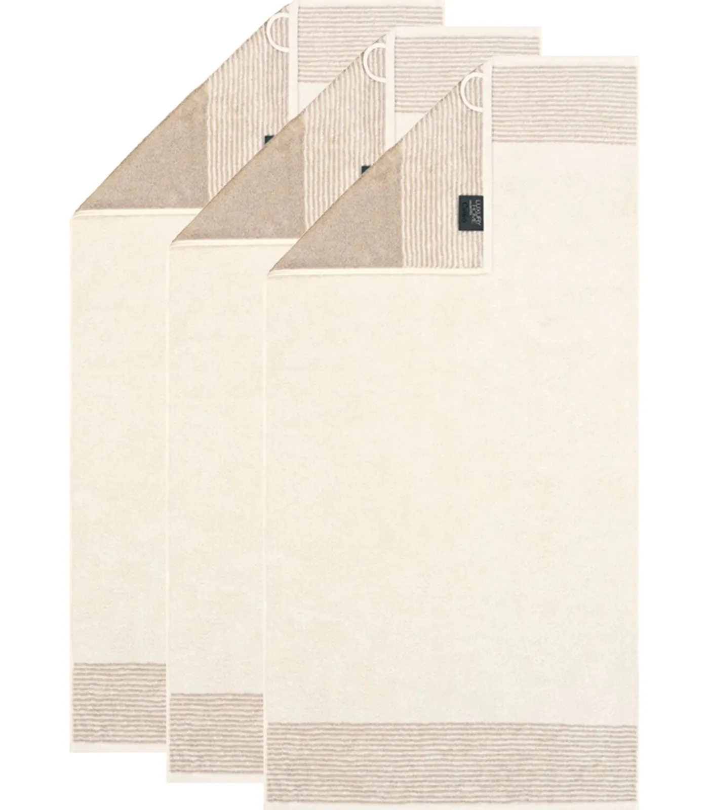 Cawoe Handdoek Luxury Home Two-Tone Set van 3