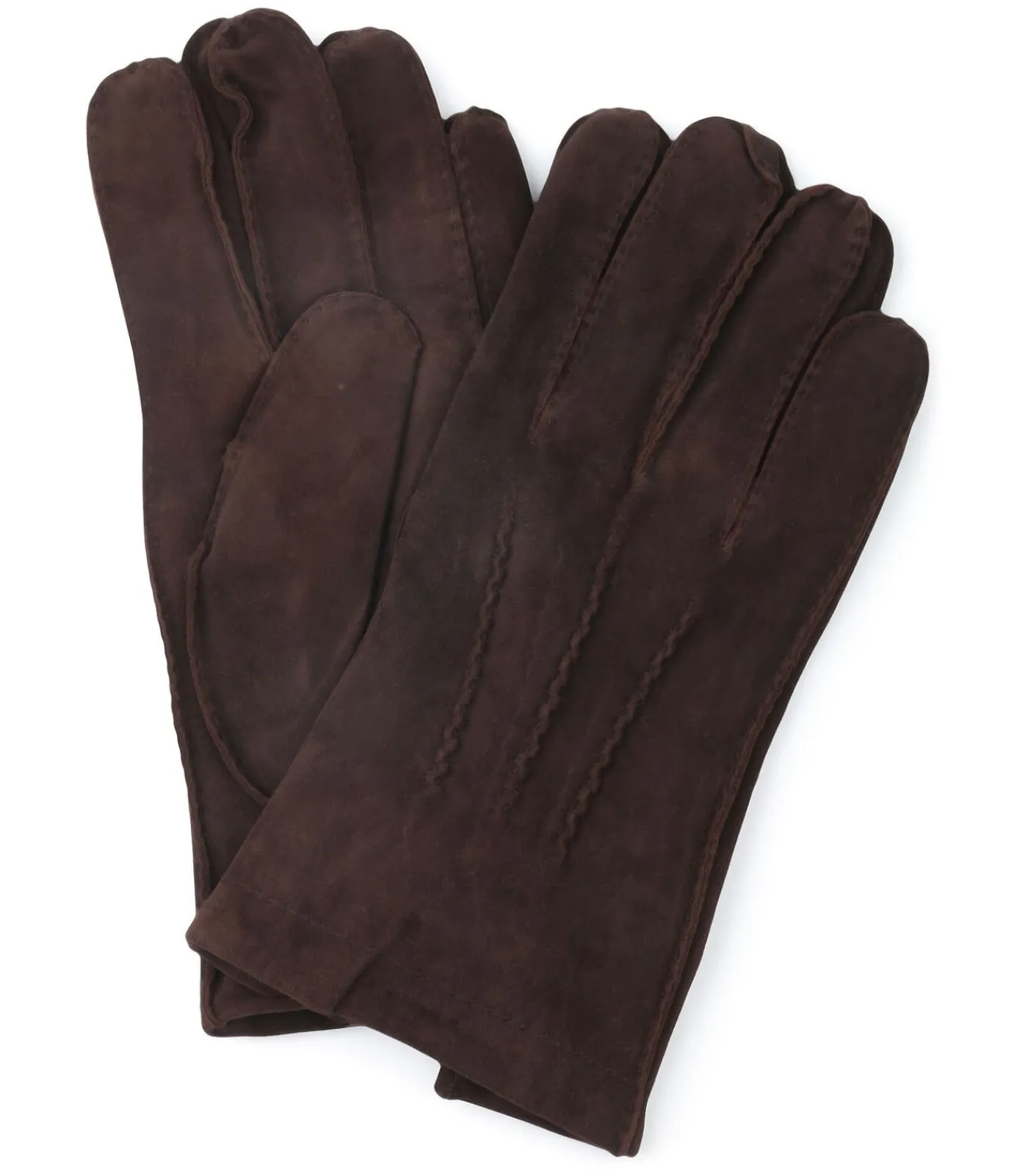 Outlet Handschoenen Bruin Suede Heren Handschoenen