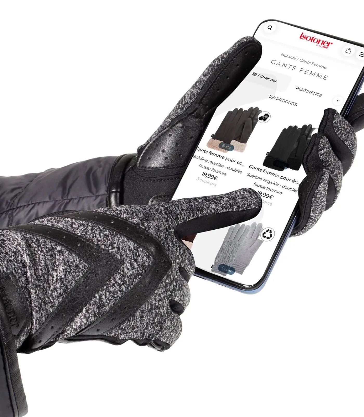 Sale Handschoenen in kaki suède voor dames DAMES Handschoenen