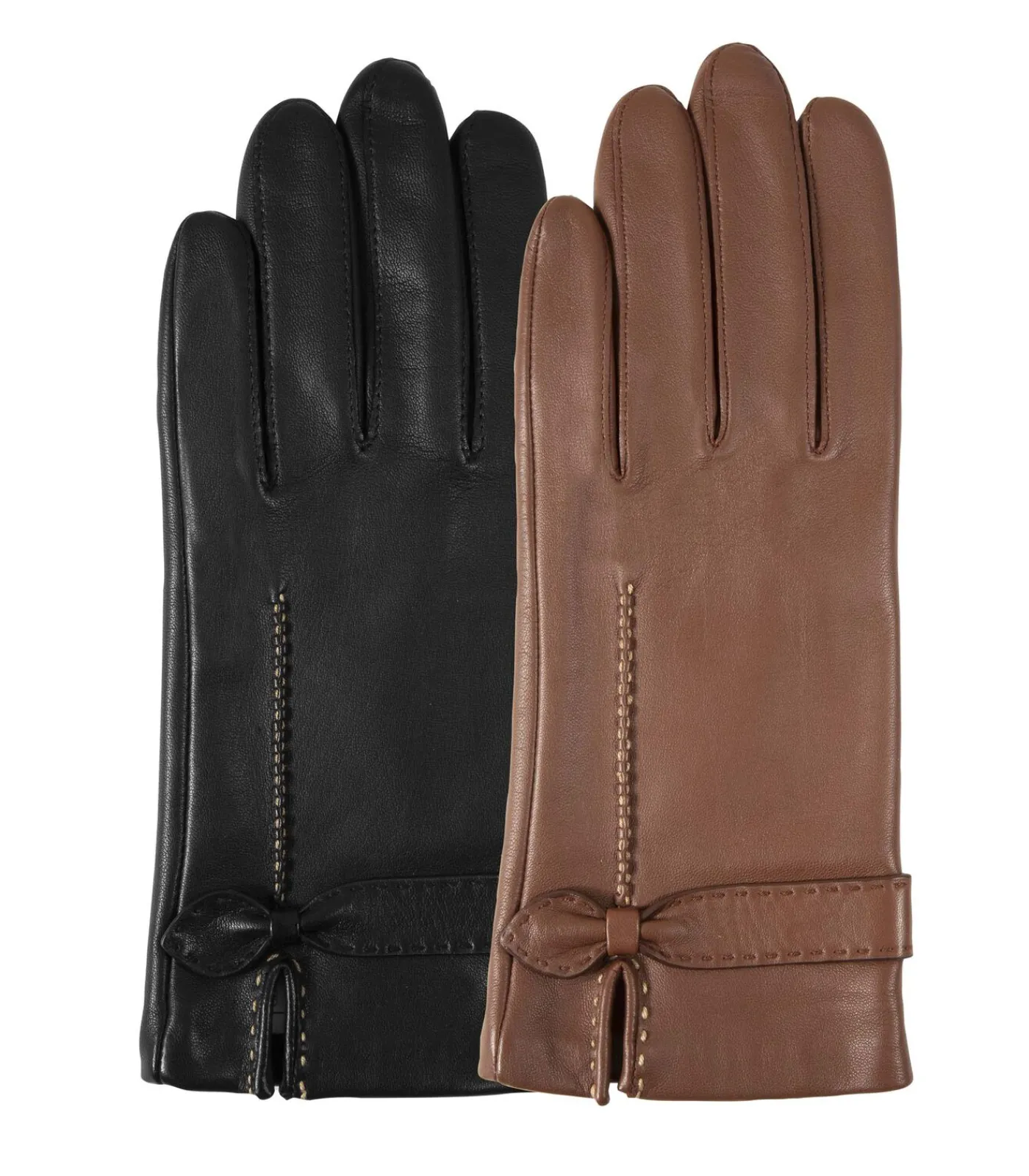 Handschoenen van lamsleer Zwarte strik DAMES Handschoenen