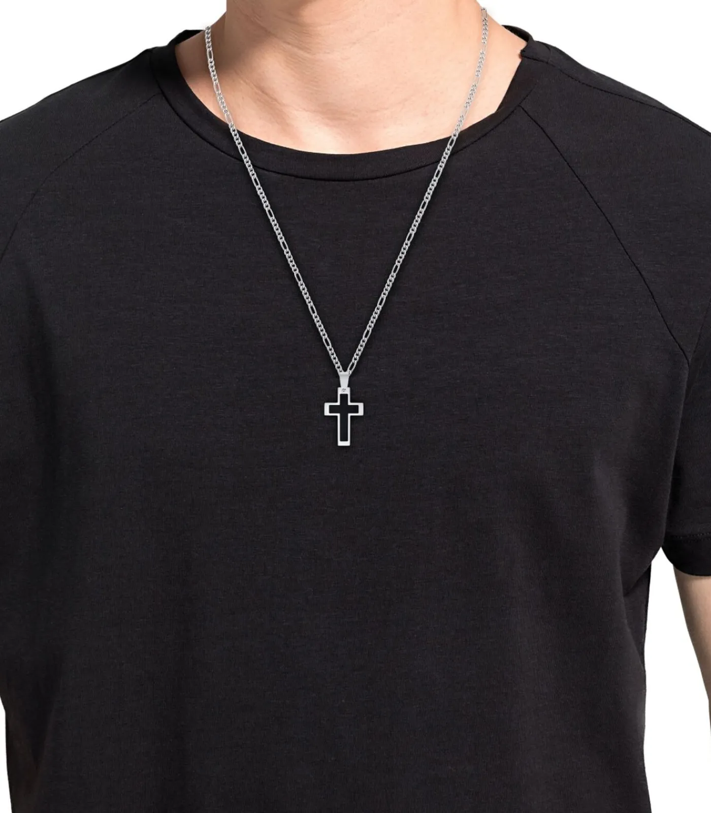 Discount Hanger met motief voor mannen, kruis van roestvrij staal Heren Kettingen