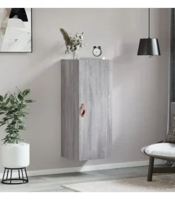 vidaXL Hangkast 34,5x34x90 cm grijs sonoma eikenkleurig