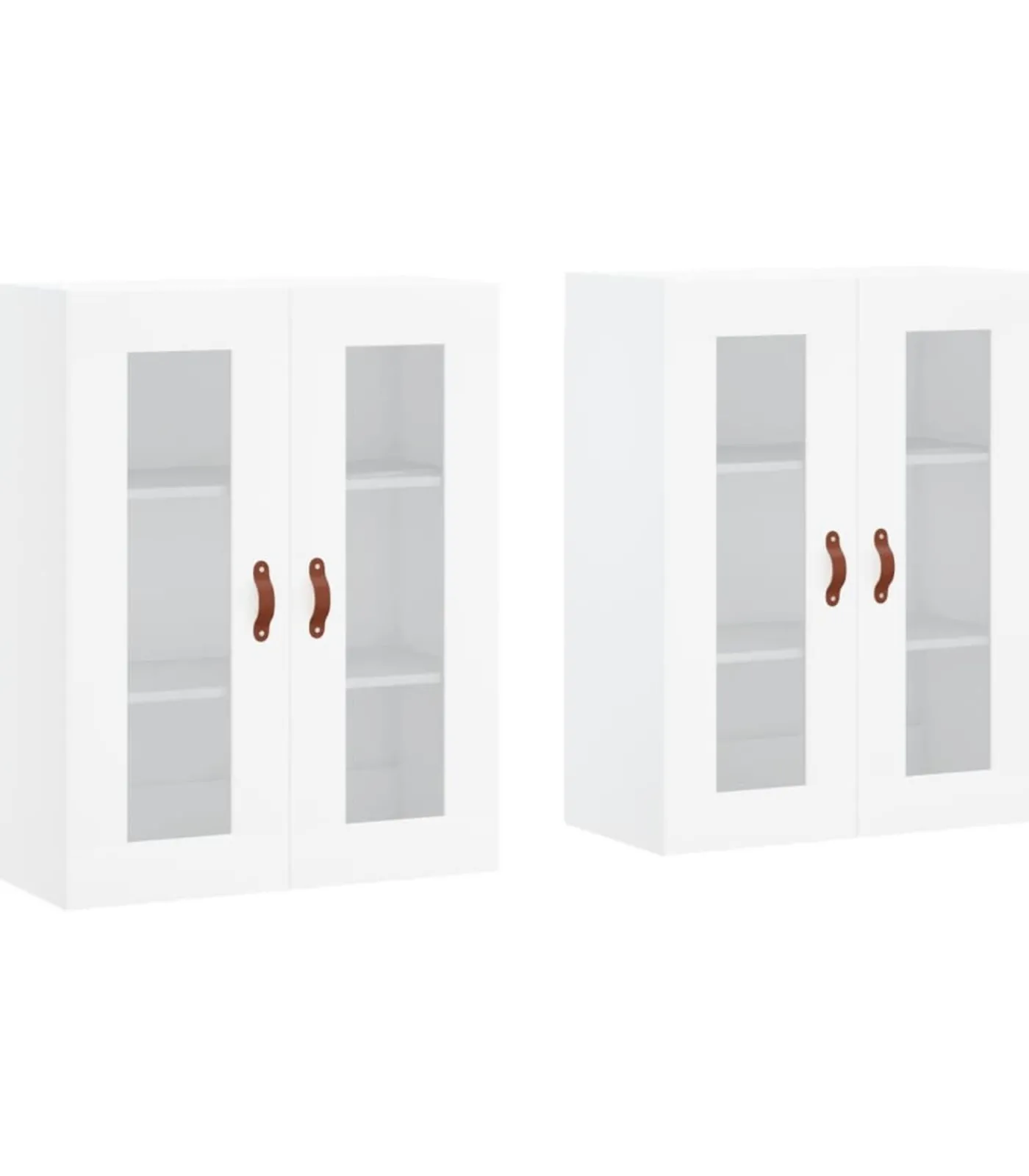 Best Hangkasten 2 st bewerkt hout wit Meubels