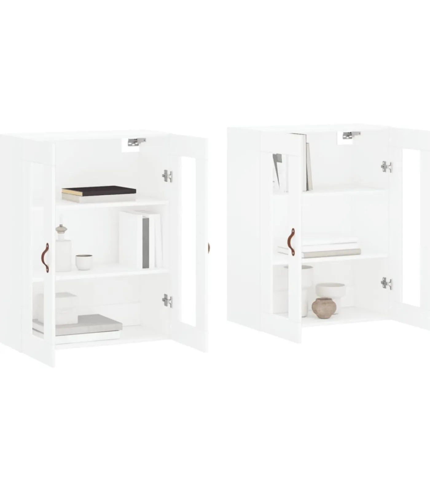 Best Hangkasten 2 st bewerkt hout wit Meubels