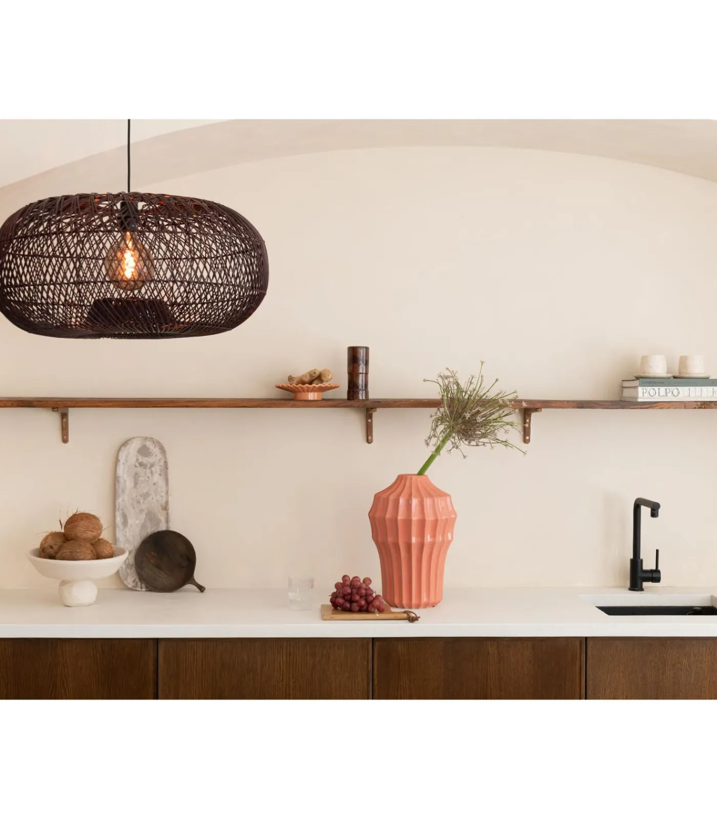 GOOD &MOJO Hanglamp Arizona - Bordeaux - Ø70cm