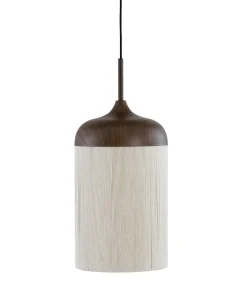 Light & Living Hanglamp Dania - Bruin/Crème - Ø27.5x52cm