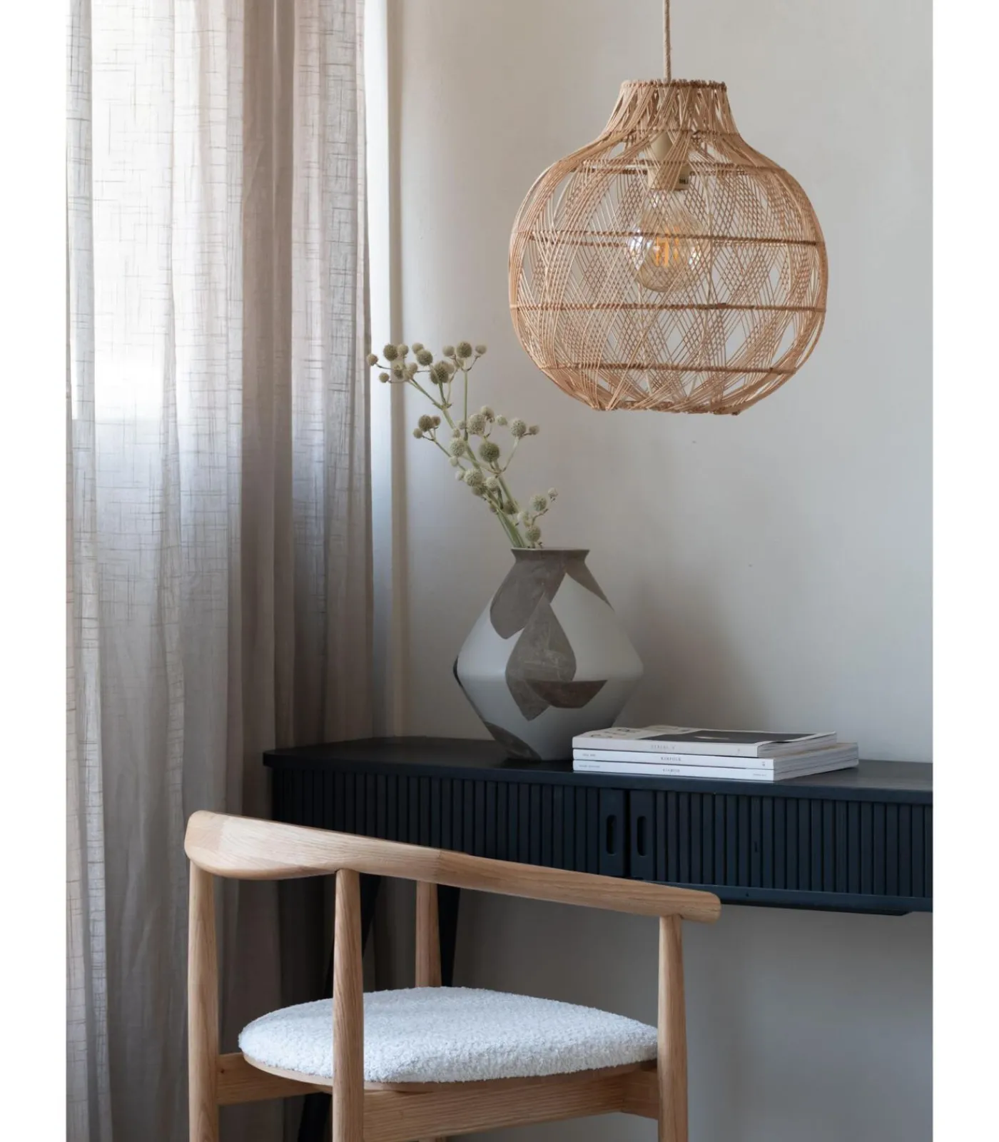 GOOD &MOJO Hanglamp Mendoza - Naturel - Ø35cm