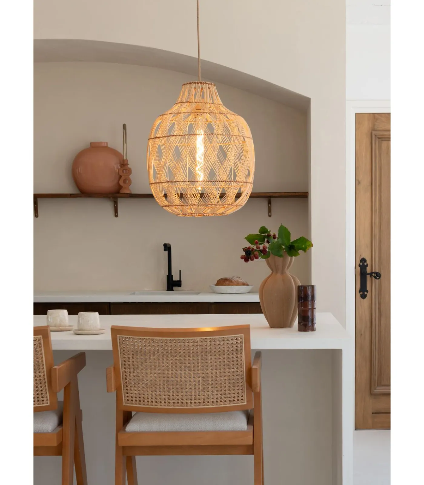 GOOD &MOJO Hanglamp Mendoza - Naturel - Ø40cm