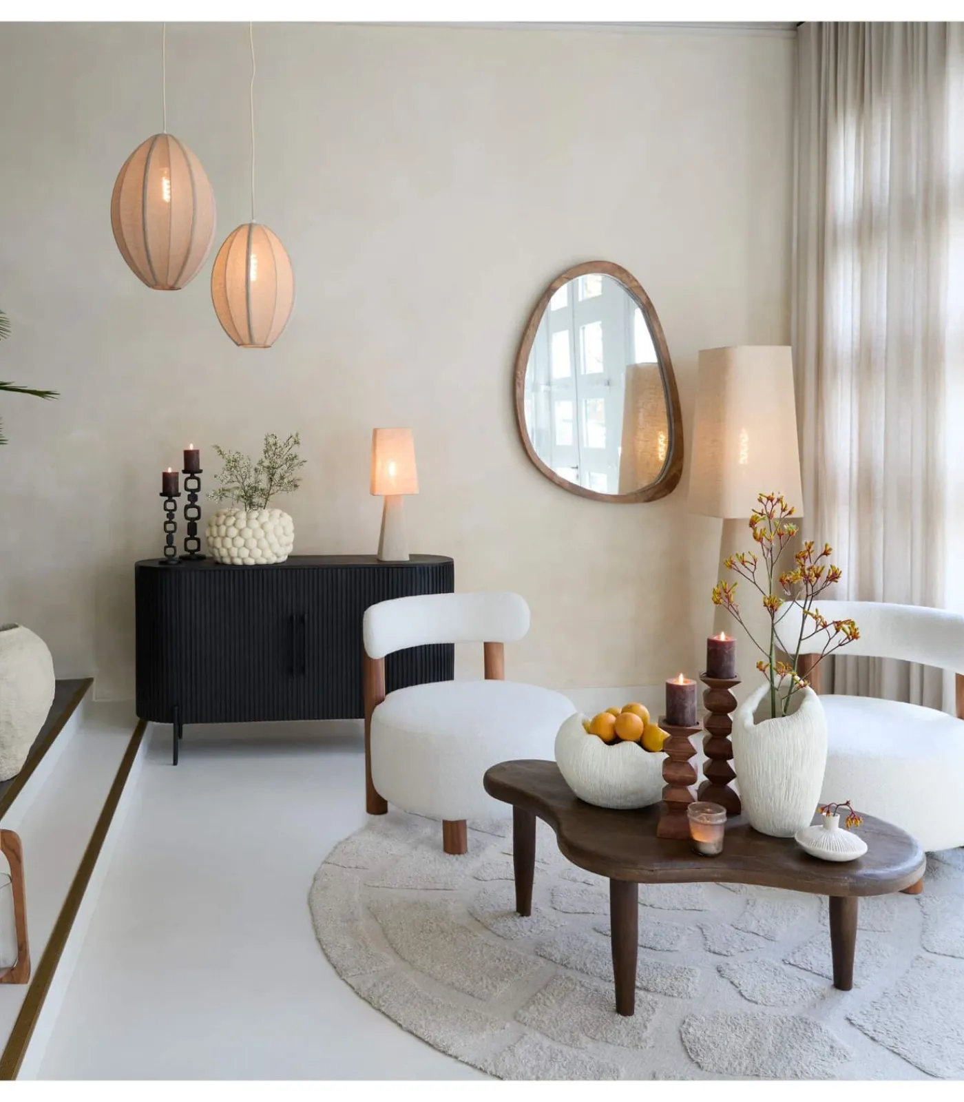 Light & Living Hanglamp Milatos - Bruin - Ø38cm