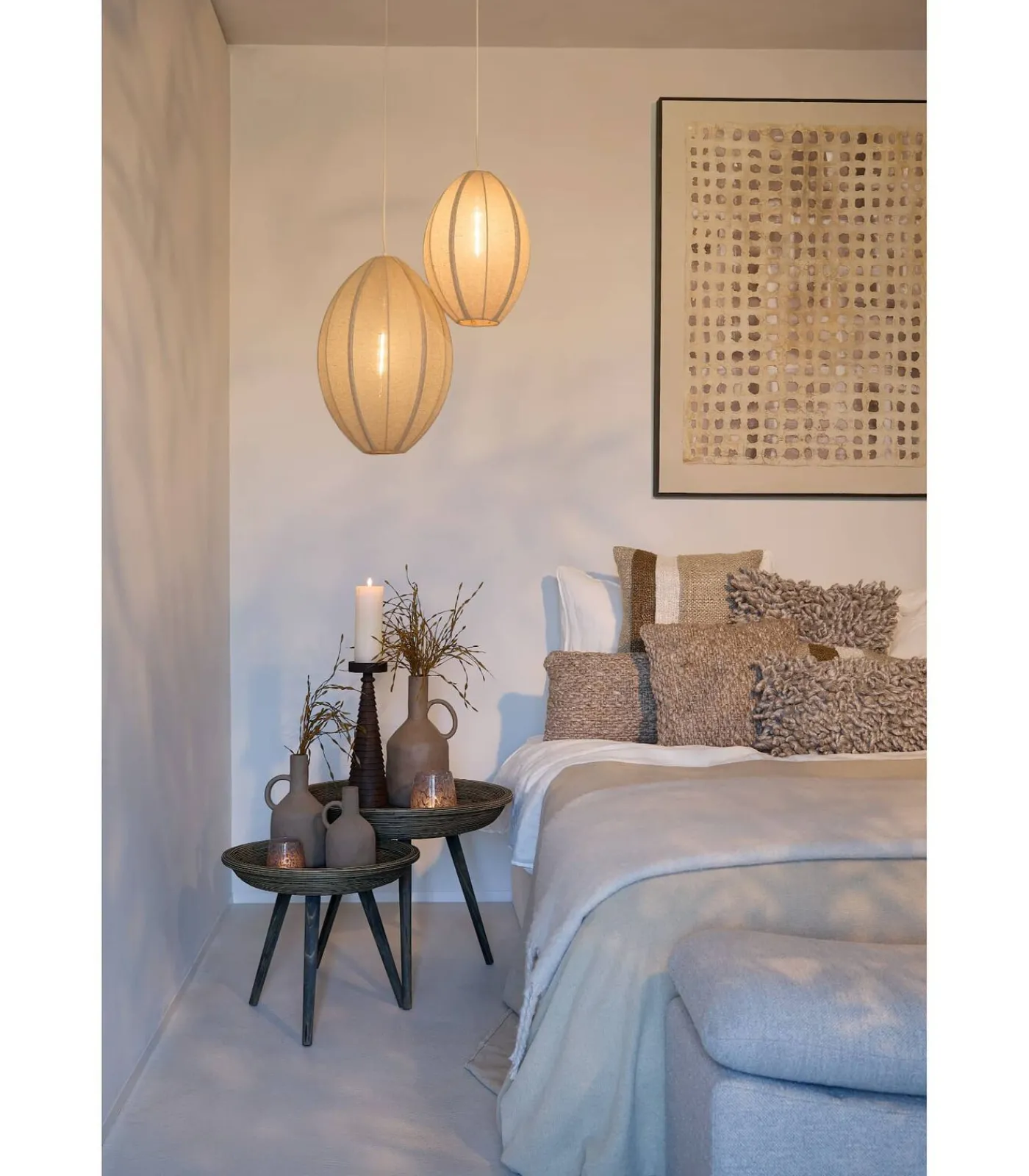 Light & Living Hanglamp Milatos - Bruin - Ø38cm