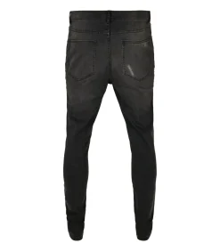 Hot HEAVY DESTROYED - Jeans - Zwart Lak Heren Jeans
