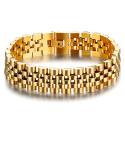 Outlet Heren Armband Jubilee - Goud Kleurig - Staal Heren Armbanden